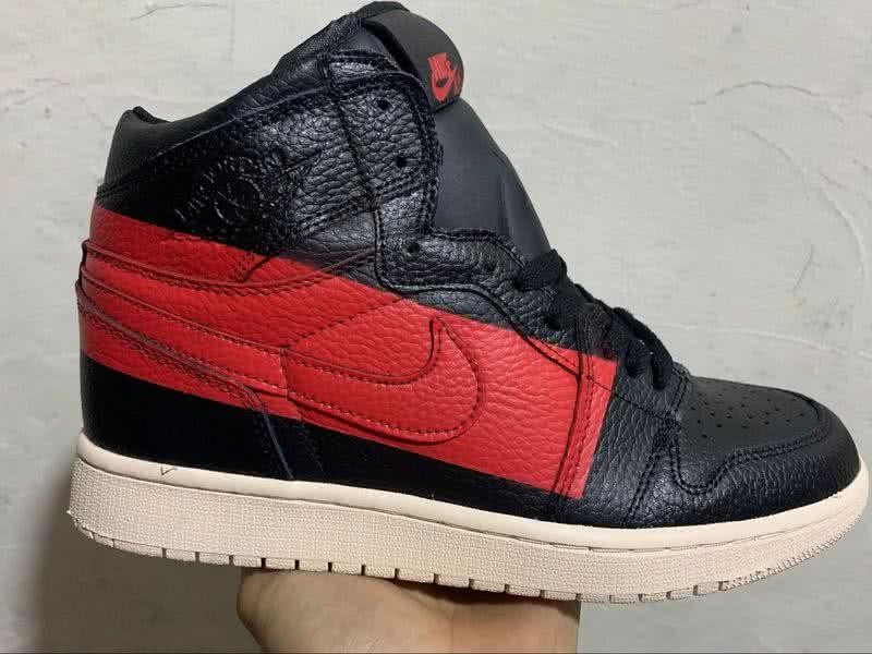 Air Jordan 1 Shoes Black Red And White Men 2