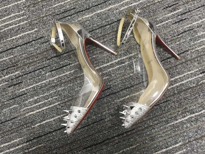 Christian Louboutin Pump High Heels Silver Women 5