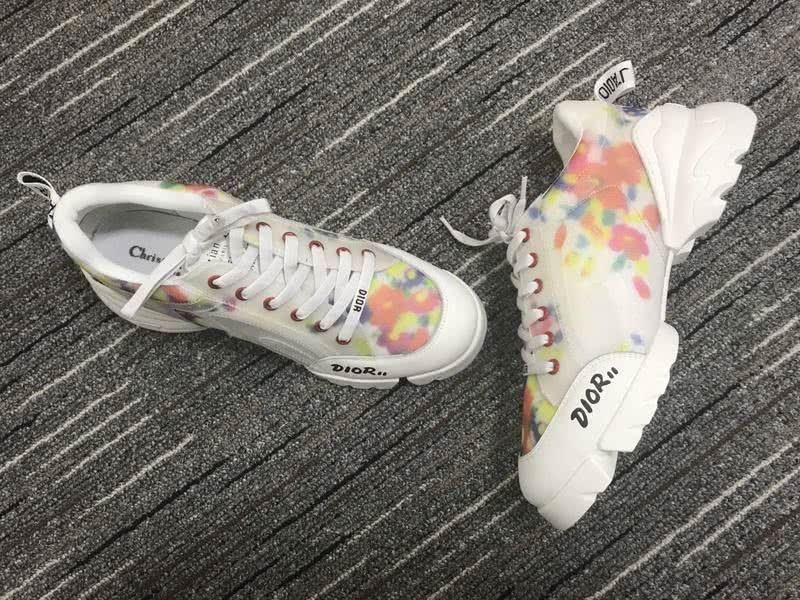 Christian Dior Sneakers 3021  White Cotton and Wave Sole Blooming Patterns Men 6