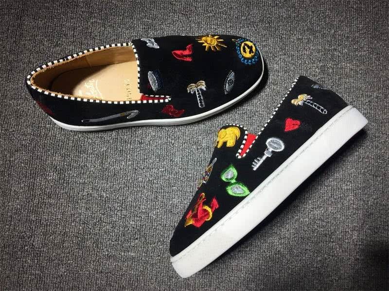Christian Louboutin Flat Black Loafers Men Women 2