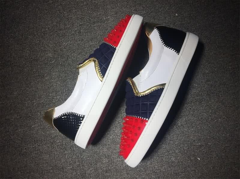 Christian Louboutin Flat Red White Loafers Men Women 6