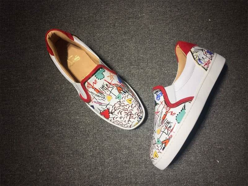 Christian Louboutin Flat White Loafers Men Women 5