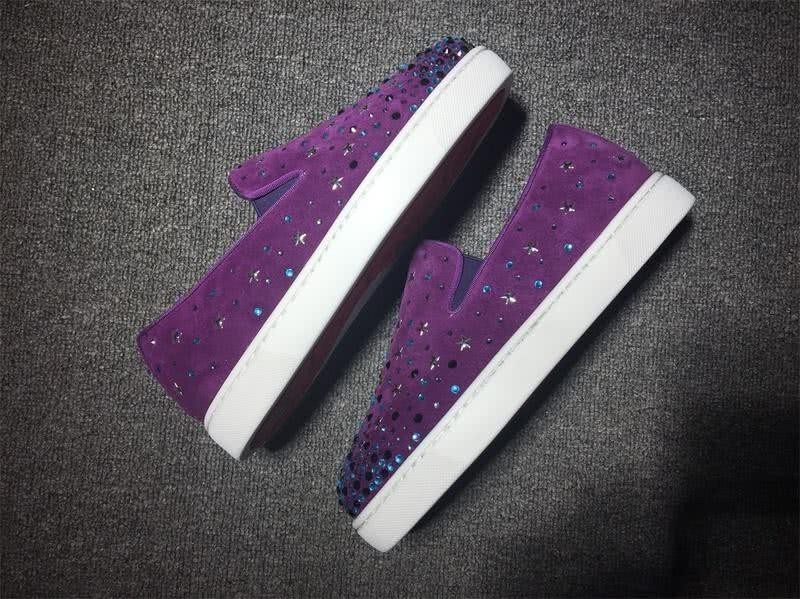 Christian Louboutin Flat Purple Shoes Men Women 7