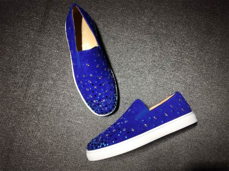 Christian Louboutin Flat Blue Shoes Men Women 2