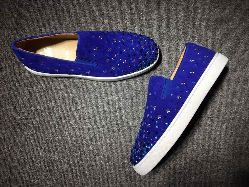 Christian Louboutin Flat Blue Shoes Men Women 6