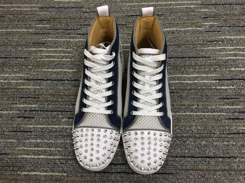 Christian Louboutin Lou Spikes White Sneakers Men Women 2
