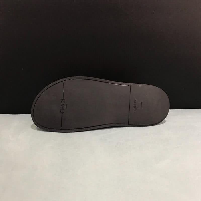 Fendi Slippers Leather Yellow And Black Men 7