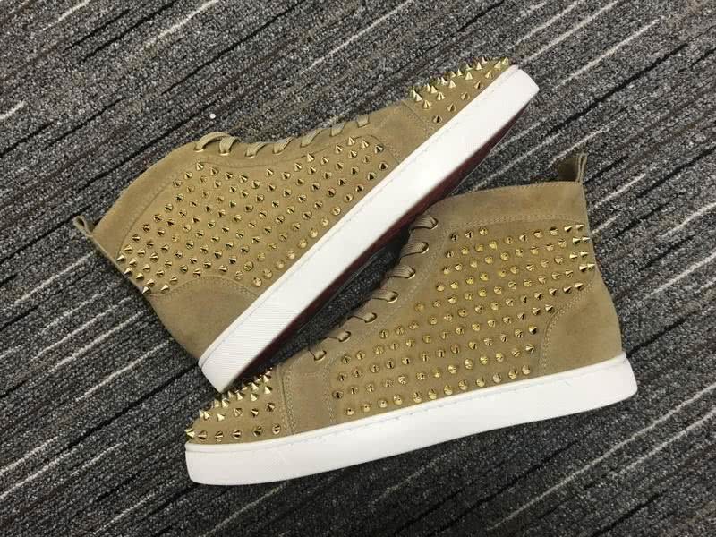 Christian Louboutin Louis Spikes Yellow Sneakers Men Women 3