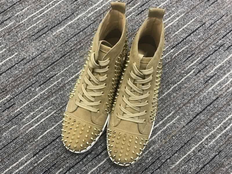 Christian Louboutin Louis Spikes Yellow Sneakers Men Women 1