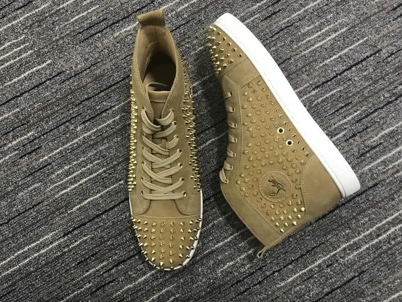 Christian Louboutin Louis Spikes Yellow Sneakers Men Women 6