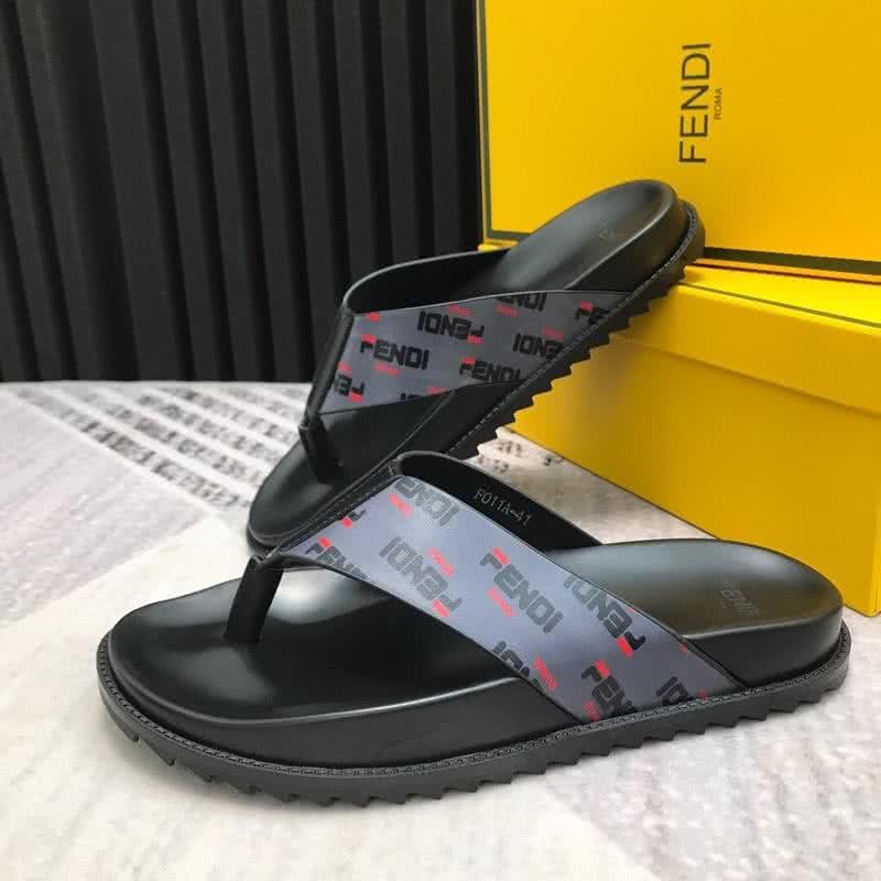 Fendi Flip Flops Light Blue Black Men 3