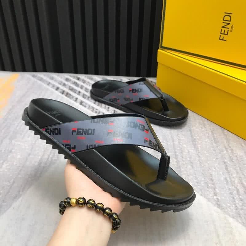 Fendi Flip Flops Light Blue Black Men 4