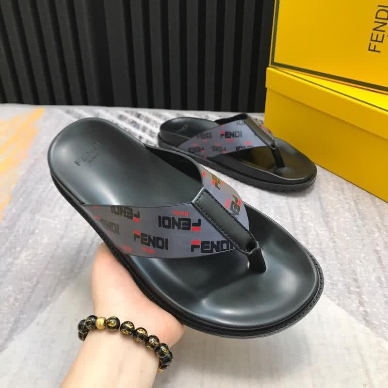 Fendi Flip Flops Light Blue Black Men 5