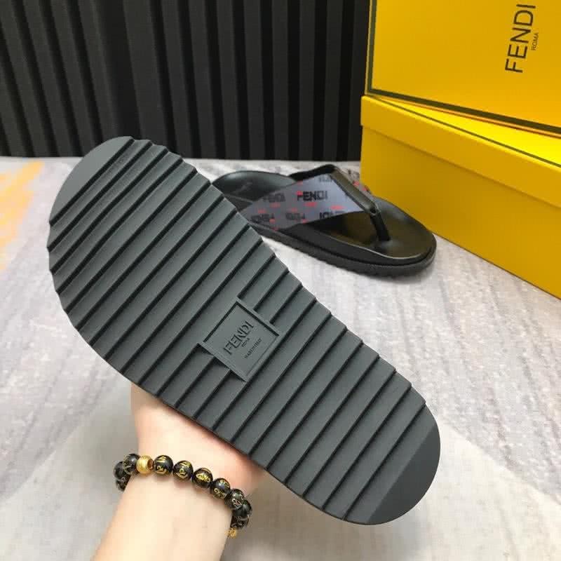 Fendi Flip Flops Light Blue Black Men 7