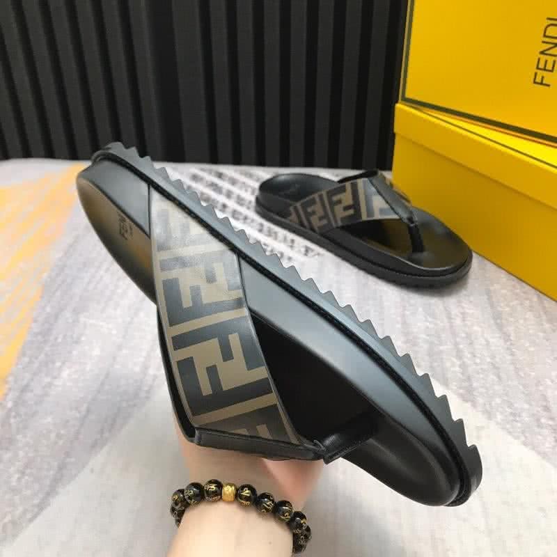 Fendi Flip Flops Black Brown Men 6