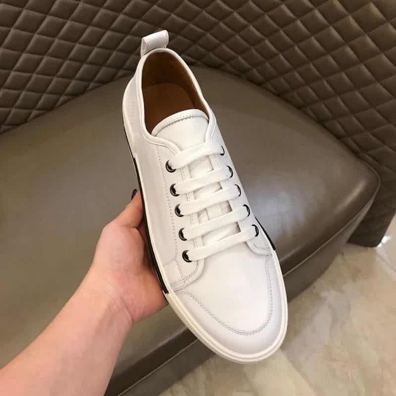 Hermes Fashion Comfortable Sports Shoes Cowhide White Men 7