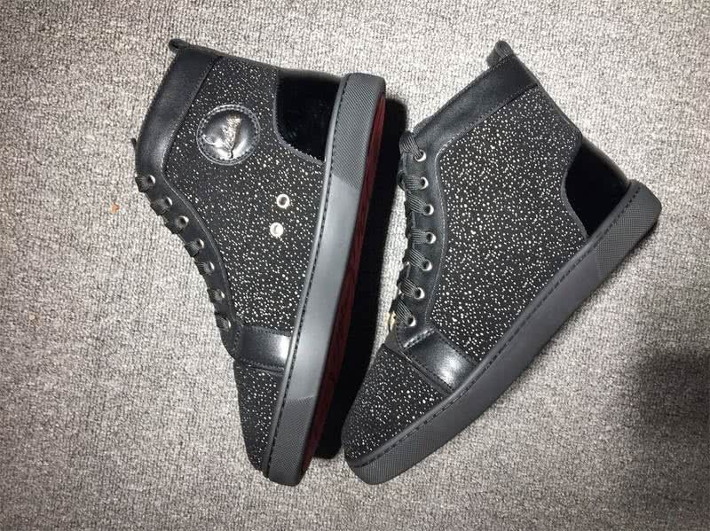 christian louboutin leather Black Sneakers Men Women 6