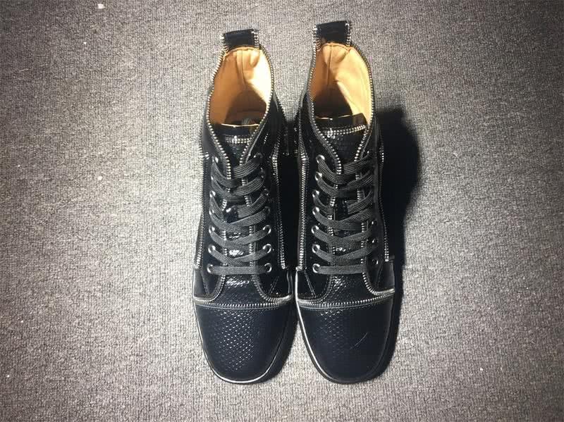 christian louboutin leather Black Sneakers Men Women 2