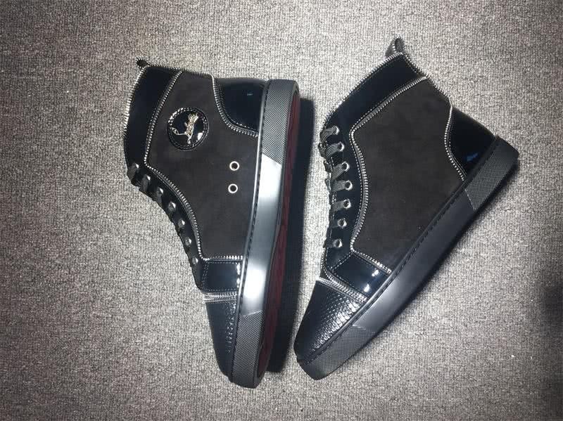 christian louboutin leather Black Sneakers Men Women 3