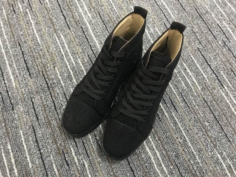 christian louboutin leather Black Sneakers Men Women 1