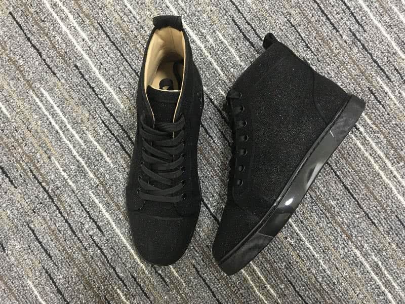 christian louboutin leather Black Sneakers Men Women 5