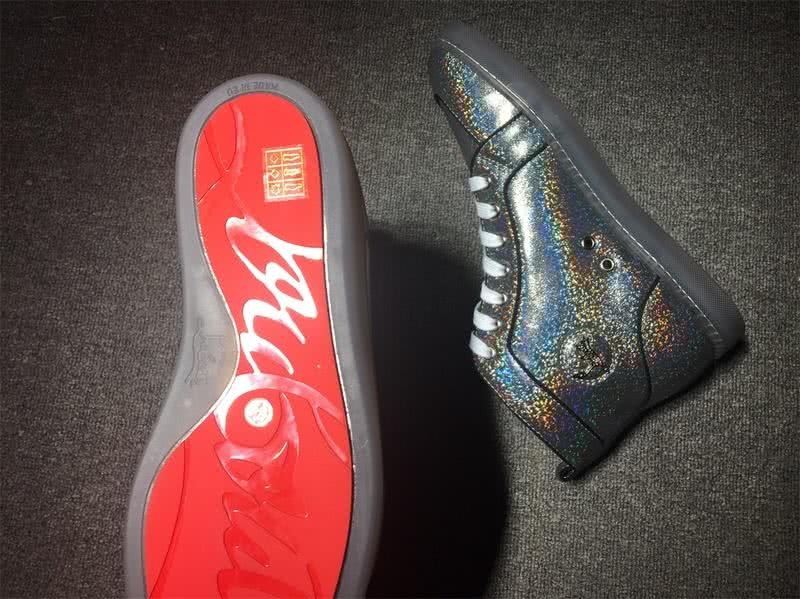 christian louboutin leather Black Sneakers Men Women 4