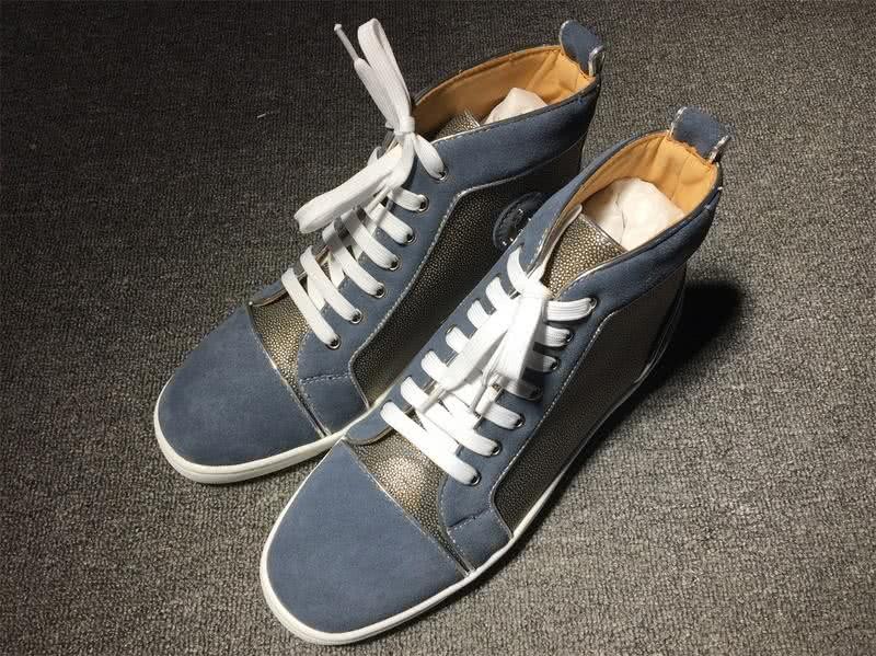 christian louboutin leather Blue Sneakers Men Women 1