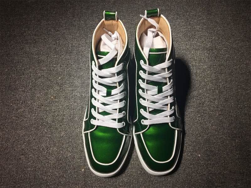 christian louboutin leather Green Sneakers Men Women 4
