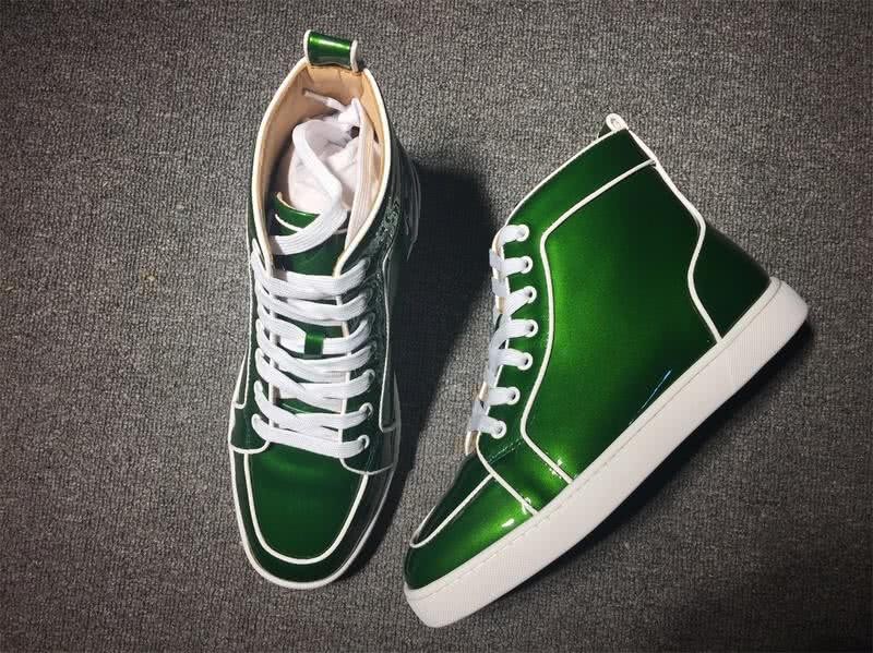 christian louboutin leather Green Sneakers Men Women 5