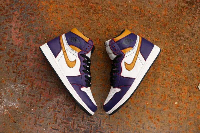 Nike SB x AirJordan1 High OG Court Purple White And Yellow Men 8