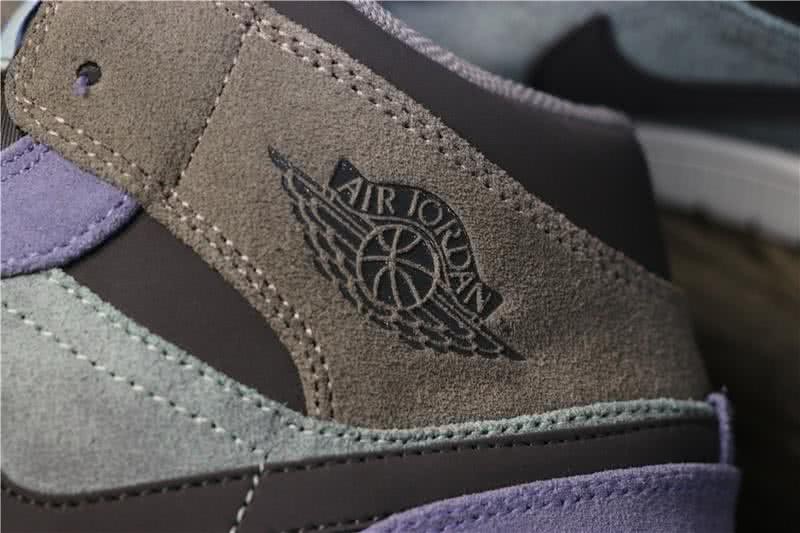 Air Jordan 1 Mid Brown Purple And Grey Men 6