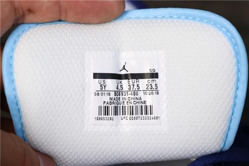Air Jordan 1 MID Blue White And Black Women 3