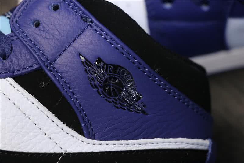 Air Jordan 1 MID Blue White And Black Women 9