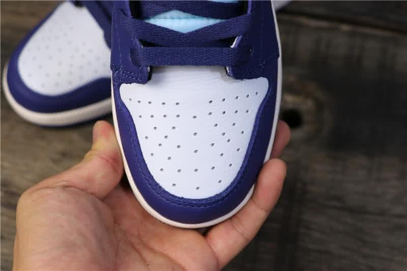 Air Jordan 1 MID Blue White And Black Women 10