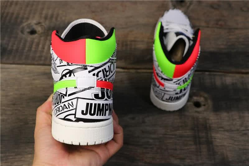 Air Jordan 1 MID White Red And Green Men 8