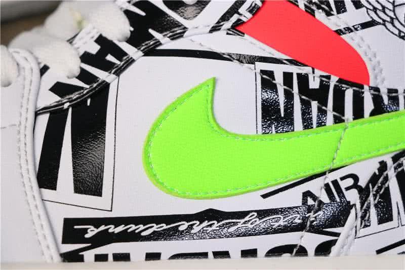 Air Jordan 1 MID White Red And Green Men 9