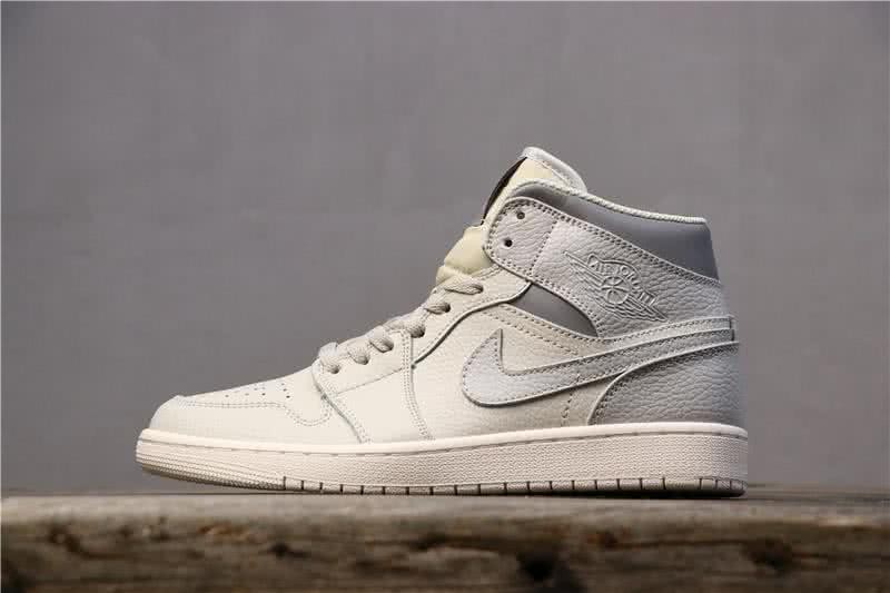 Air Jordan 1 MID White And Grey Men 1