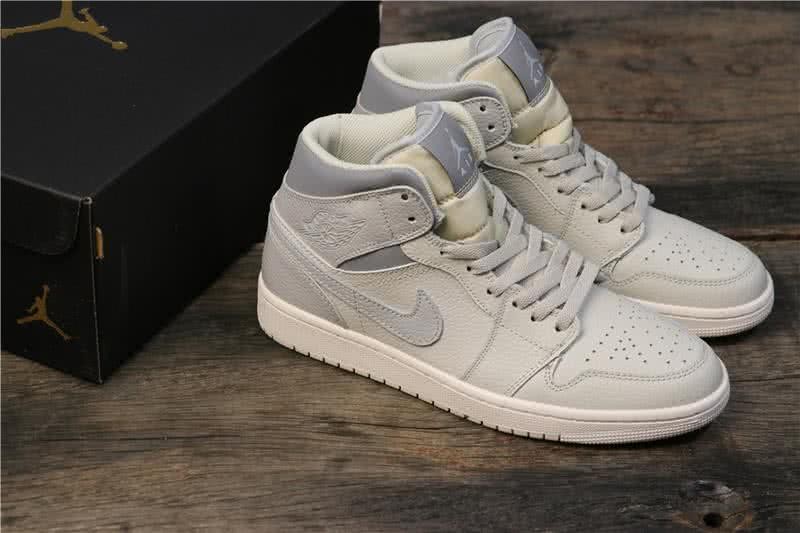 Air Jordan 1 MID White And Grey Men 7
