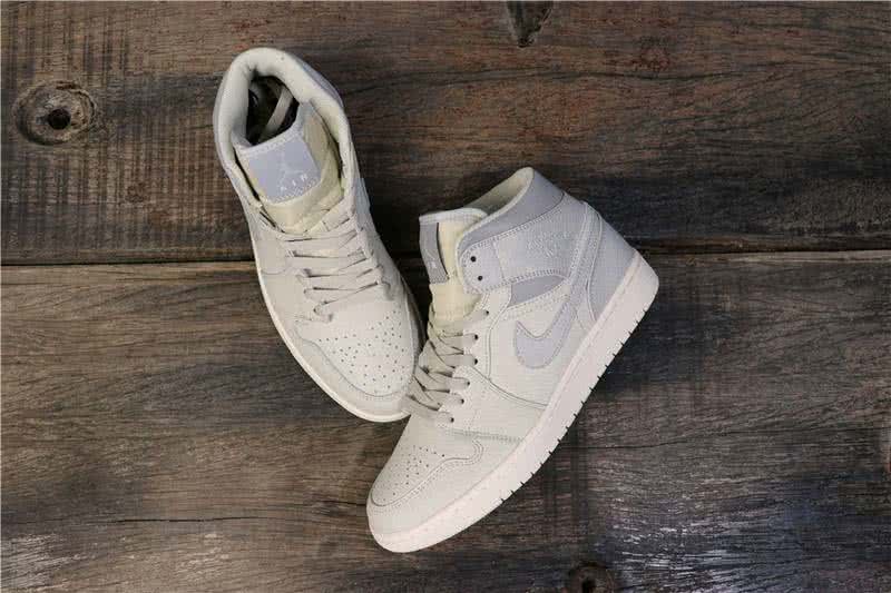 Air Jordan 1 MID White And Grey Men 8
