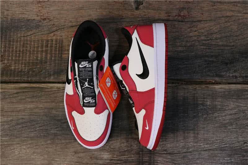 Air Jordan 1 RET Low Slip Shoes Red And Black Women/Men 8