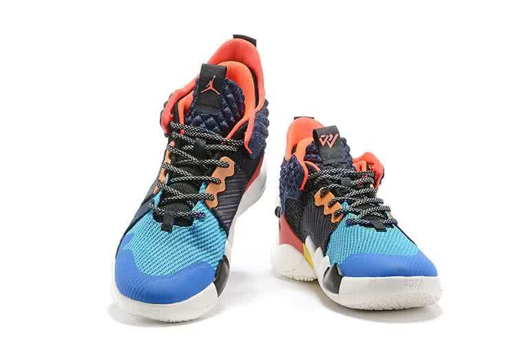 Air Jordan 1 Shoes Blue Yellow Orange And White Men 5