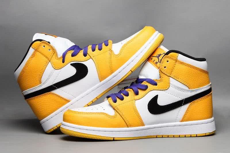 Air Jordan 1 Shoes Yellow Black And Red Men/Women 4