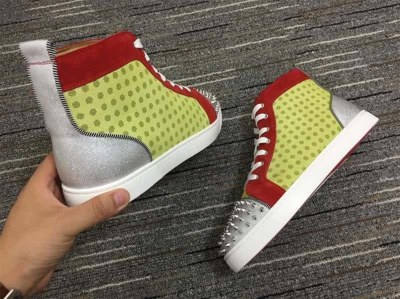 Christian Louboutin Lou Spikes Yellow Men Women 5