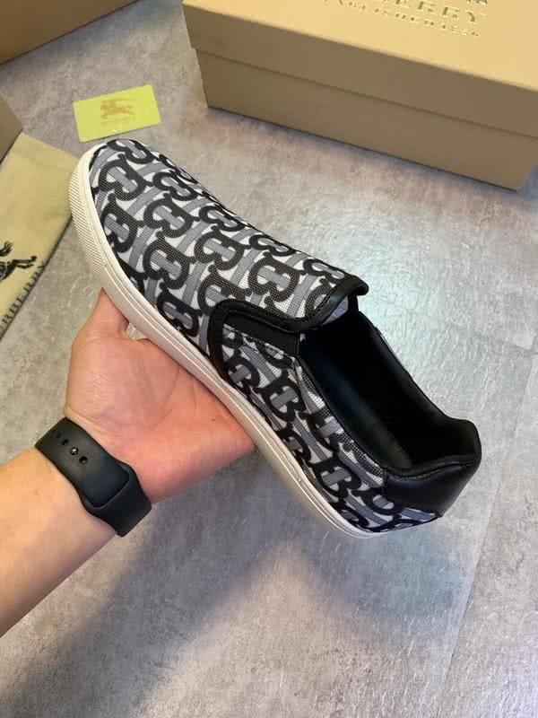Burberry Sneakers Black White Patterned White Sole Men 5