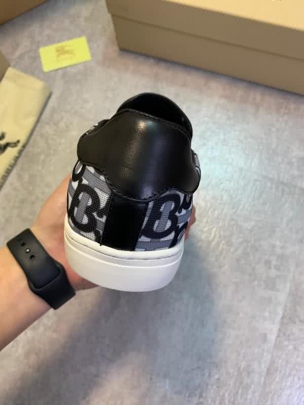 Burberry Sneakers Black White Patterned White Sole Men 6