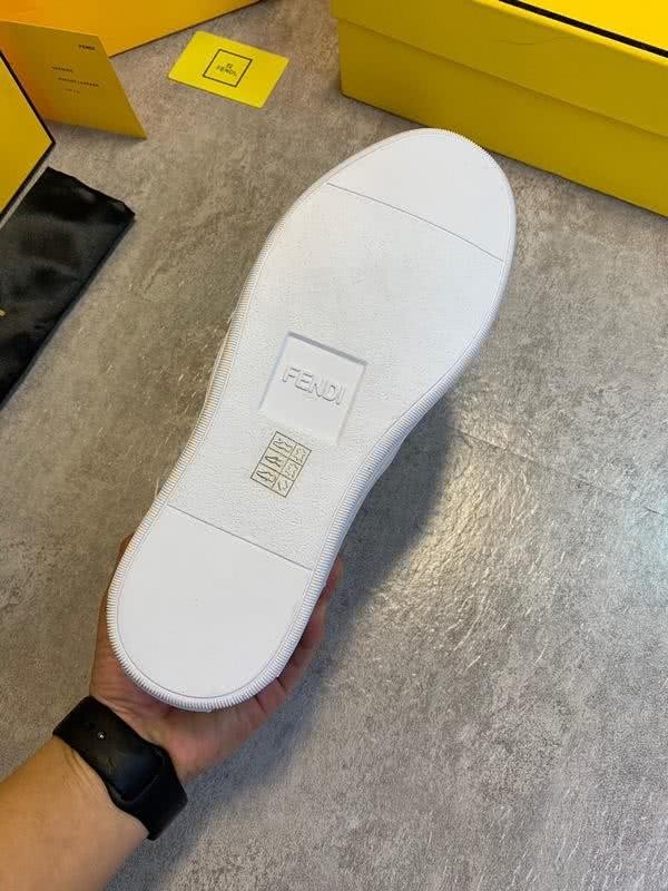 Fendi Sneakers White Upper Black Letter Men 8