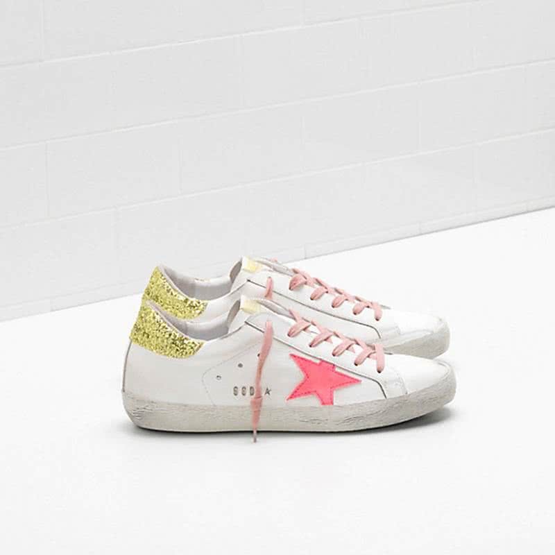 Golden Goose Superstar G34WS590.N92 White Upper in calf leather Suede Star Glitter Coated Heel Tab Men Women 1