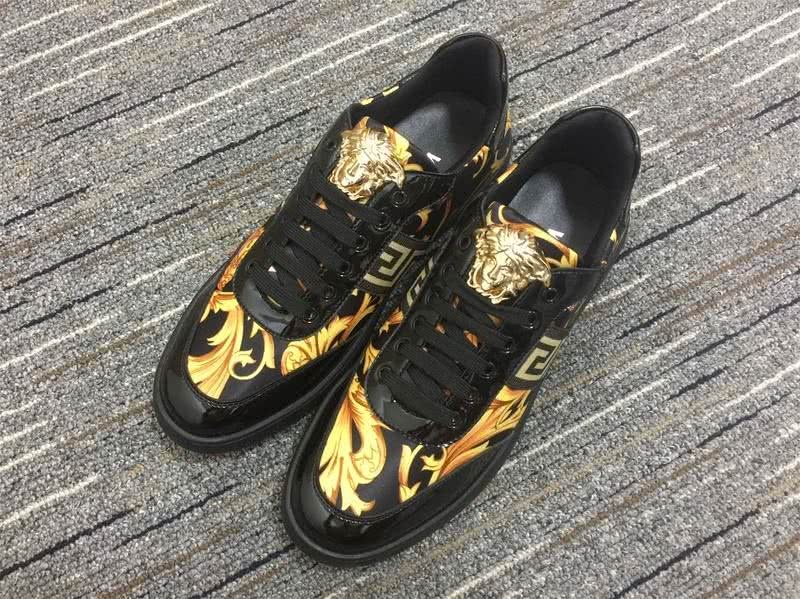 Versace High Heels Rhinestones Blue Golden Women 3