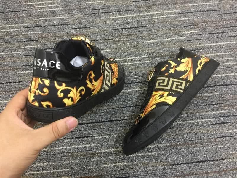 Versace High Heels Rhinestones Blue Golden Women 9