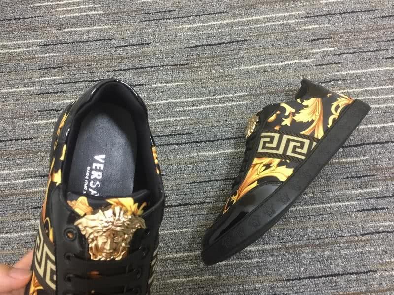 Versace High Heels Rhinestones Blue Golden Women 15